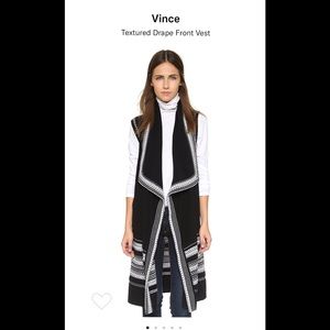 Vince textured Drape Front Vest